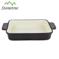 Rectangular Porcelain Enamel Cast Iron Roasting Pan